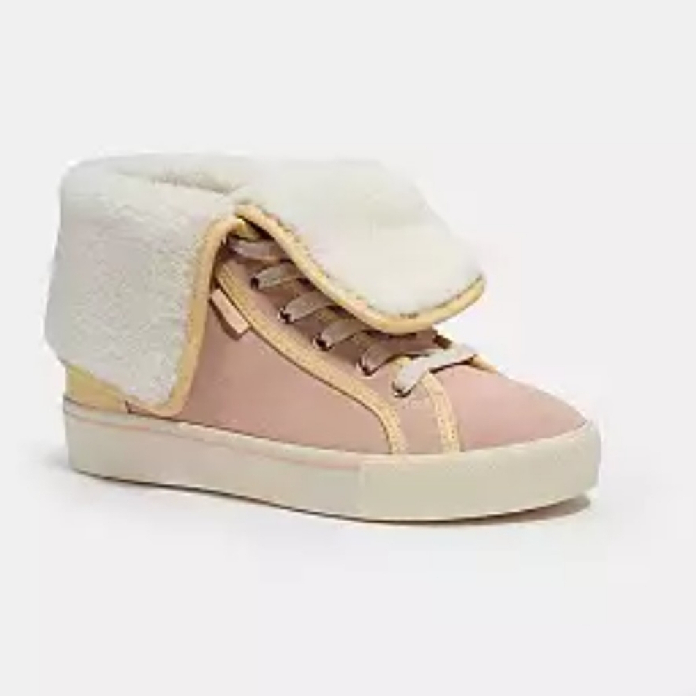 Coach Citysole Foldover High Top Platform Sneaker - Size 6.5 - Picture 4 of 10